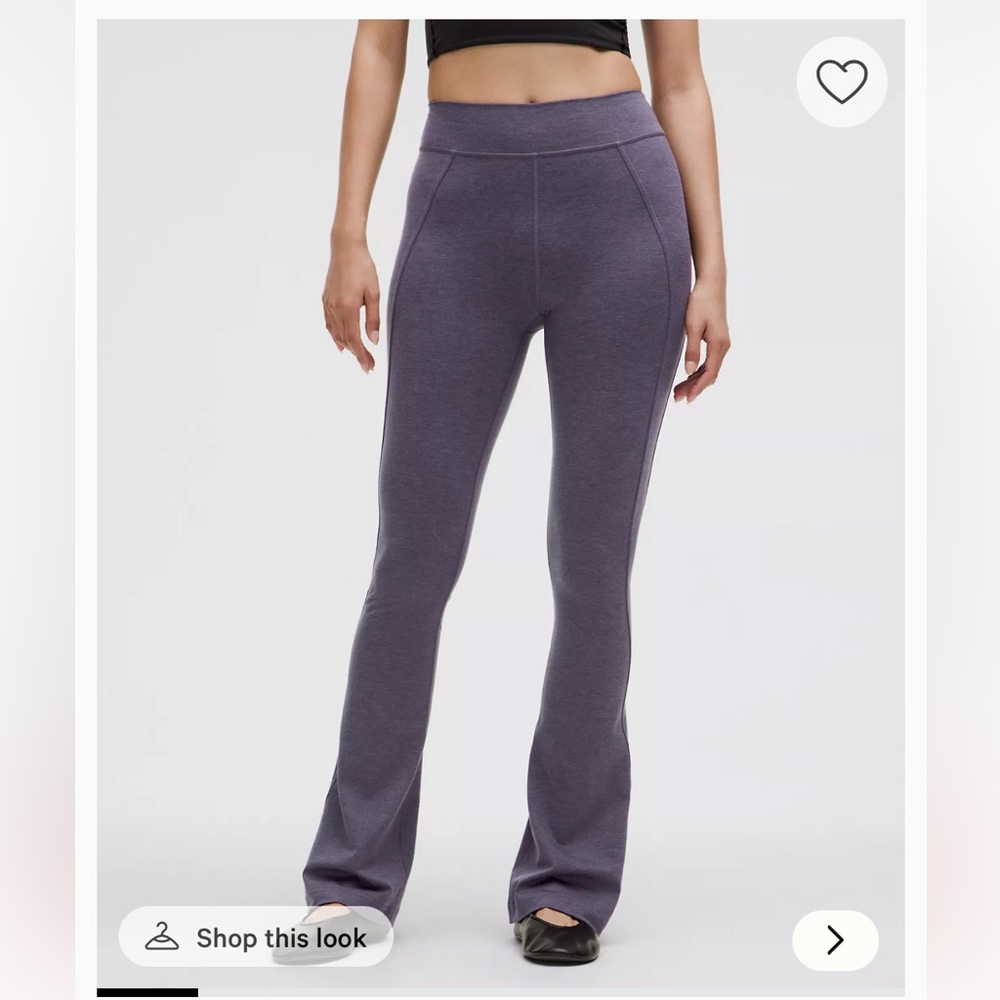lululemon Softy Suedey Split-Hem High-Rise Mini-Flare Pant in Nightfall size 6 - Picture 2 of 13